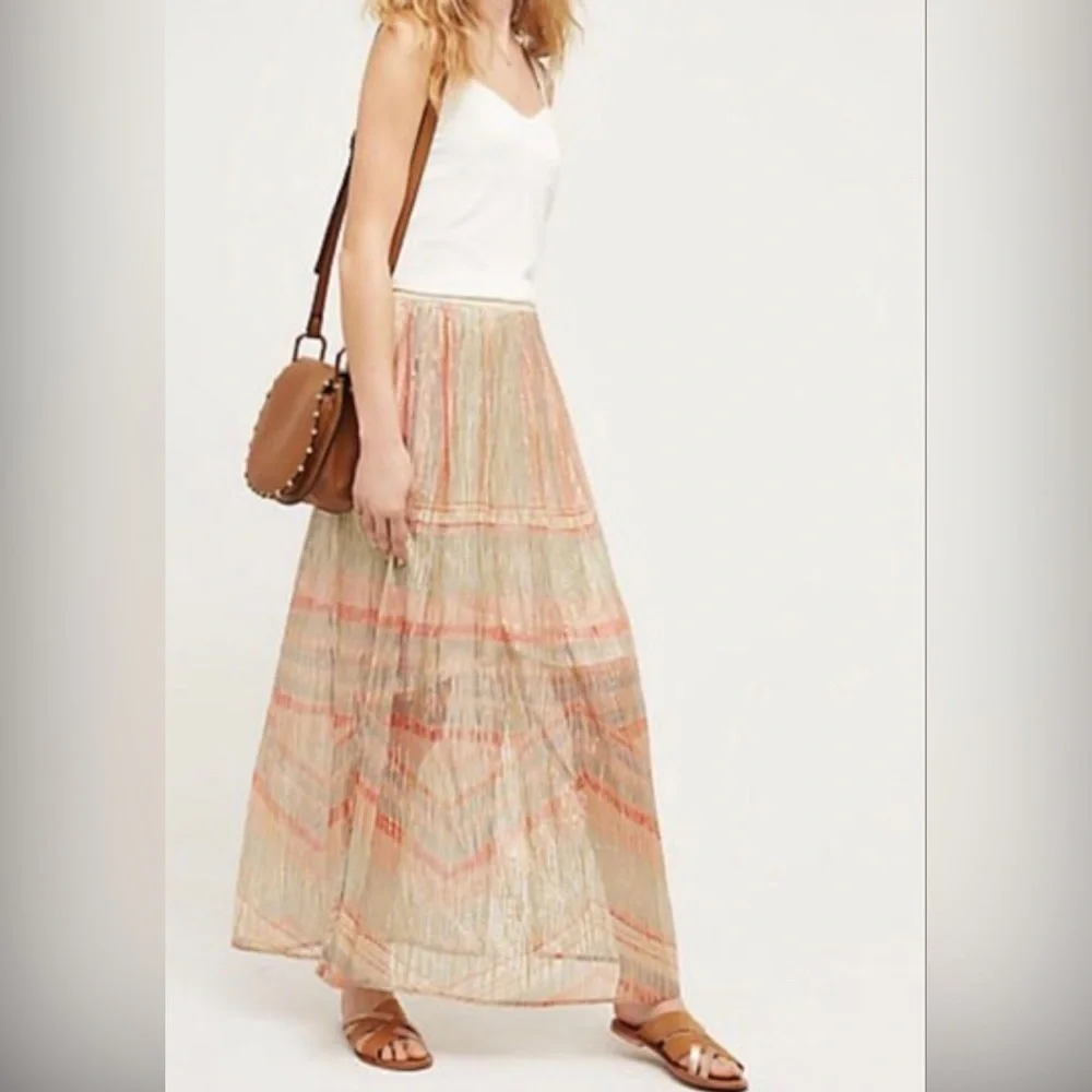 NWT, Anthropologie Shimmer Bl^nk Skirt